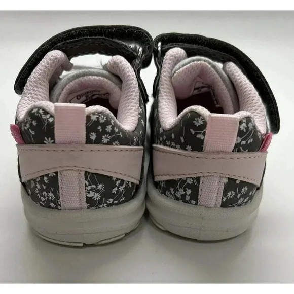 OshKosh B'Gosh Child Cycla Everplay Sneaker 4M Grey/Pink - Picture 3 of 5